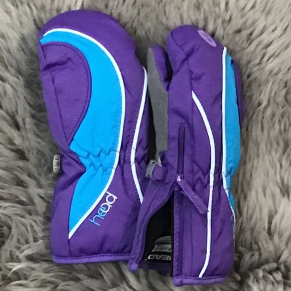 Head | Girl's Winter Gloves | Purple & Blue | Size XSmall (2-4 Years) - Picture 3 of 3